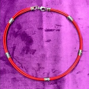 Red Leather Choker
